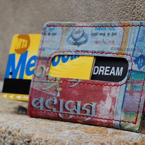 Holstee Recycled Wallet with Metro card