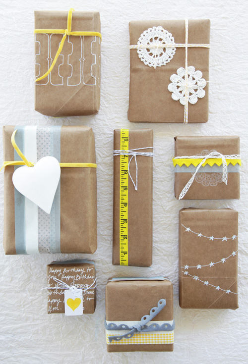 easy colorful gift wrap idea