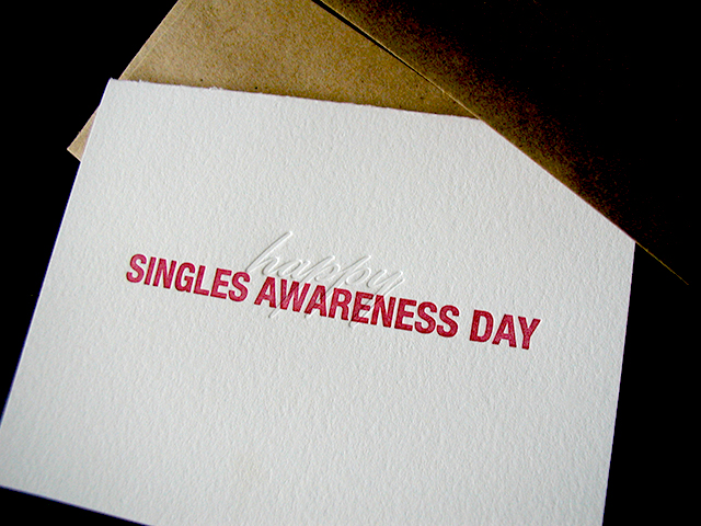 Happy Singles Awareness Day card