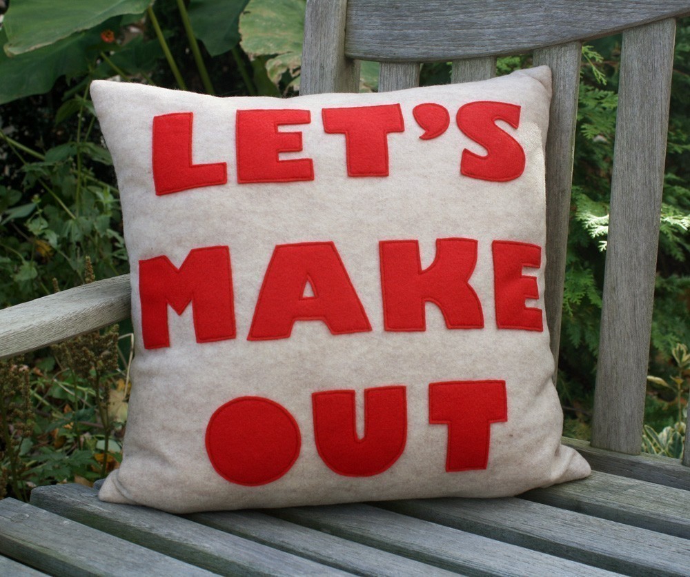 Let's Make Out Pillow by Alexandra Ferguson