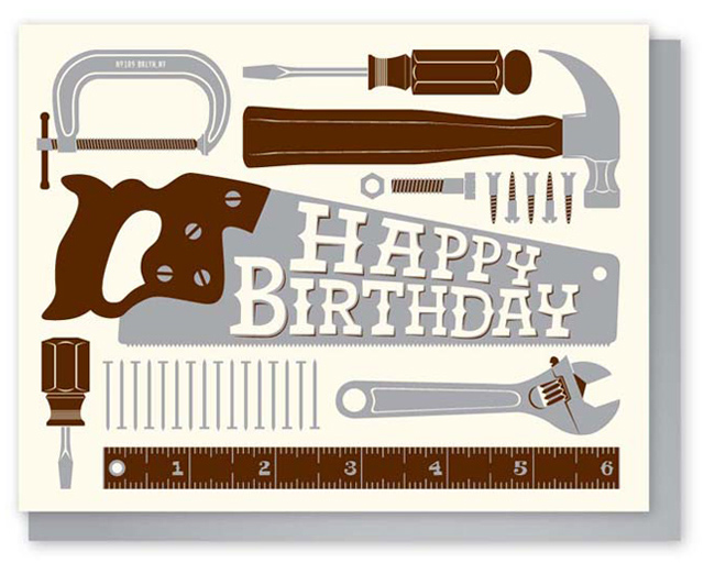 Tool Box Happy Birthday Card by enormouschampion