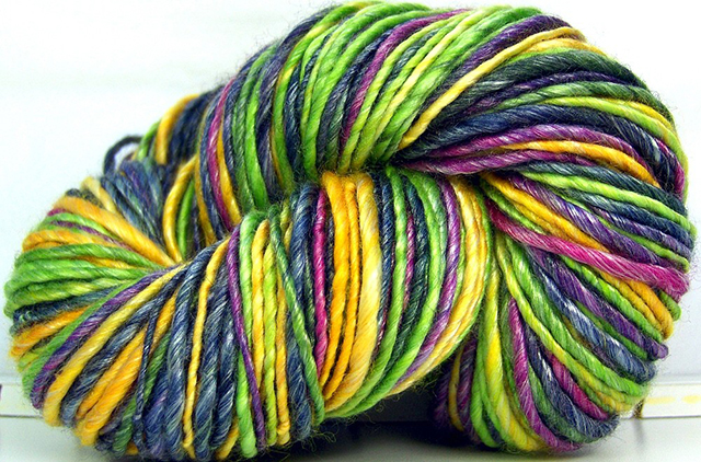 Hand Spun Merino Wool and Tencel Yarn by kittygrriz