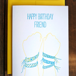 Greenwich Letterpress friendship bracelet birthday card