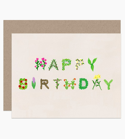 Dear Hancock natural happy birthday card