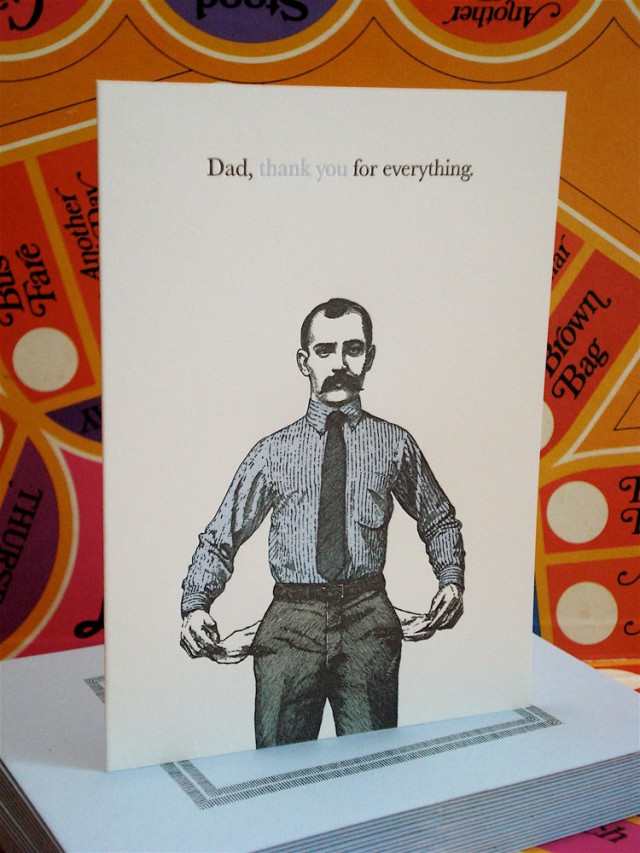 Oddball Press Father's Day thank you card