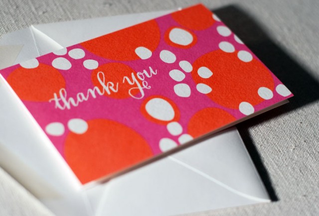 Smock thank you card