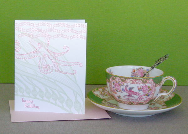 Octopus Birthday Card by Delphine