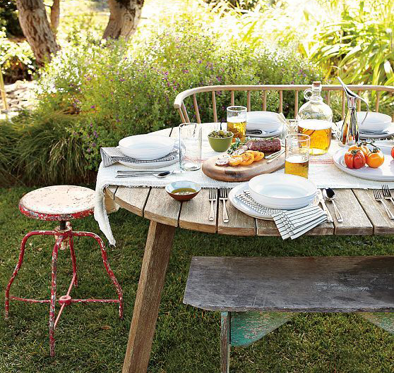 Glass Growler on outdoor table