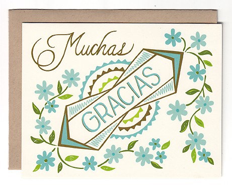 Muchas Gracias Card by Beau Ideal Editions