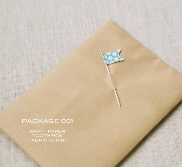 Kraft Paper Toothpick Flag by Sally Shim