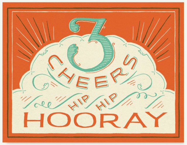 3 Cheers Card by Mary Kate McDevitt