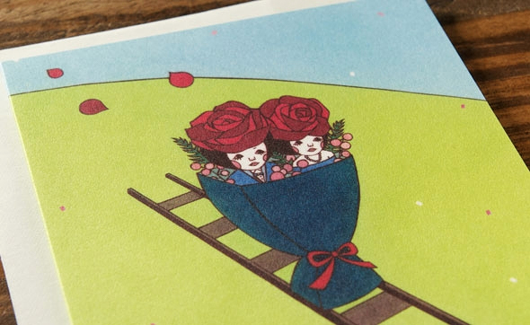 Bouquet Train by Naoshi for Red Cap Cards