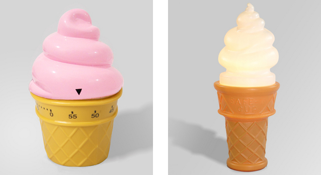 ice cream kitchen timer lamp cone