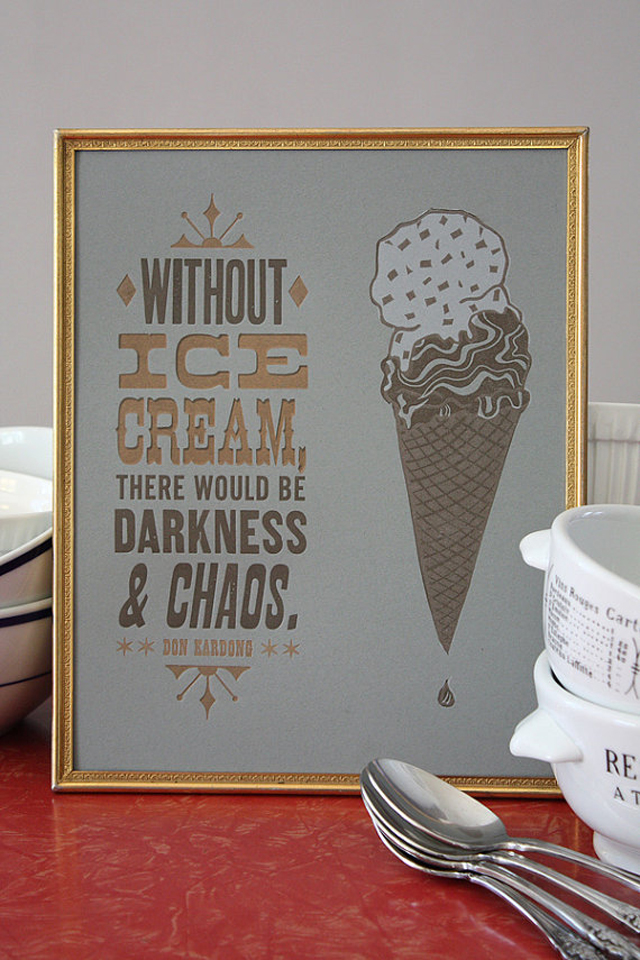 ice cream print art