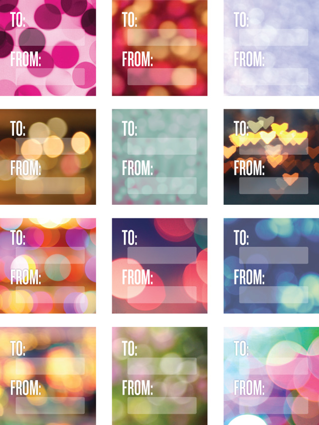 Wantist Bokeh Gift Tag Stickers