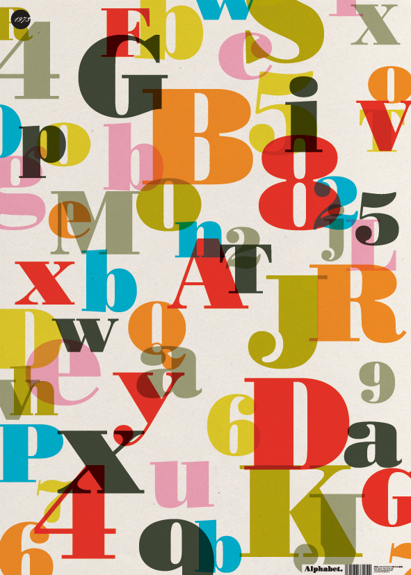 Colour Layers Alphabet Wrapping Paper