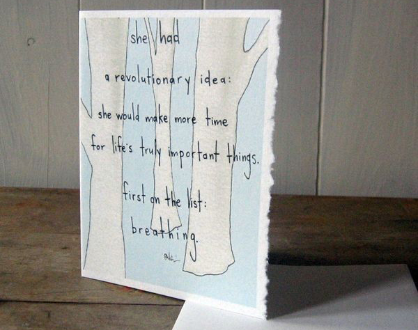 Breathing card by Amy Rubin Flett