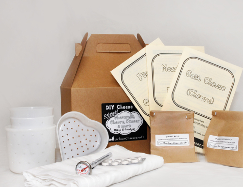 Deluxe DIY Cheese Kit contents