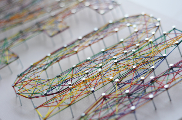 How to Make Typographic String Art detail : ManMadeDIY