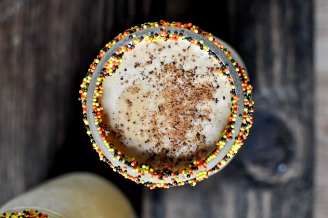 Bourbon Pumpkin Pie Milkshakes by How Sweet It Is