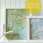 Stitched Map Art / Image: Martha Stewart Living