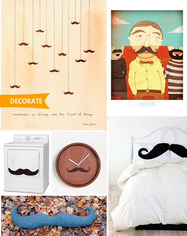 Movember Mustache Decor