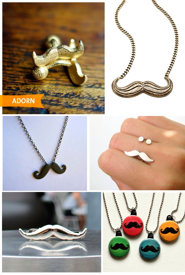 Movember Mustache Jewelry