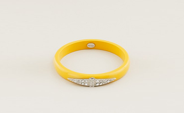 art deco bangle yellow