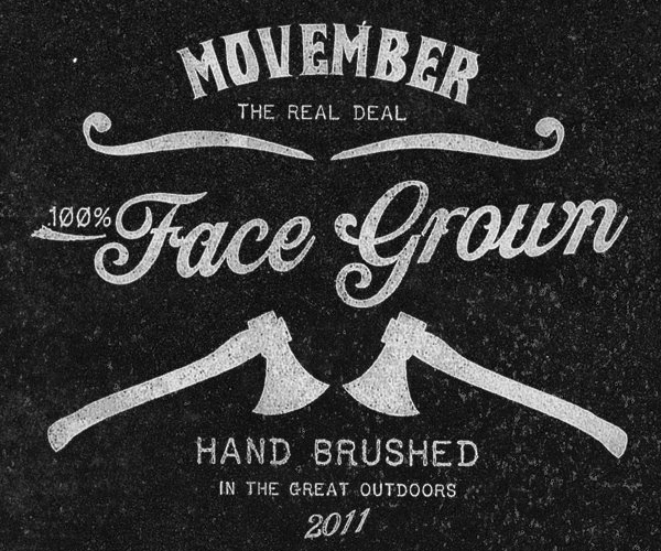 Movember - Face Grown Hand Brushed 2011