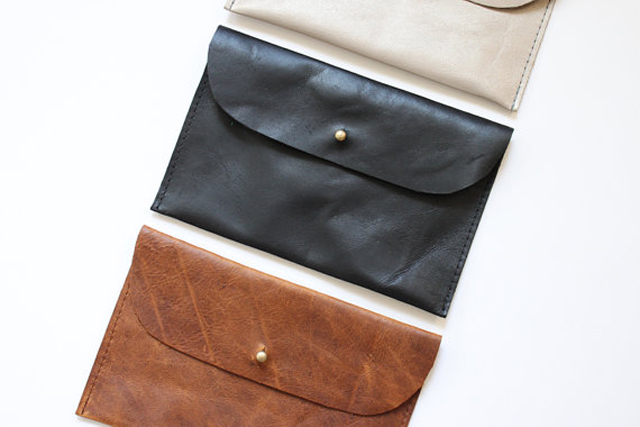 leather envelope wallet