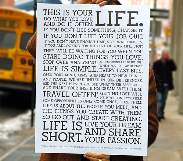 Holstee Manifesto Poster