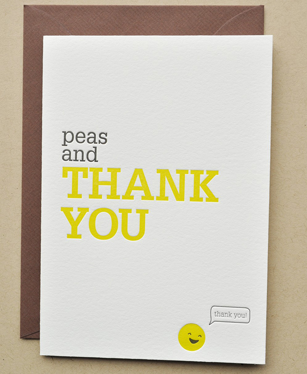 Peas and Thank You by Impressed Design