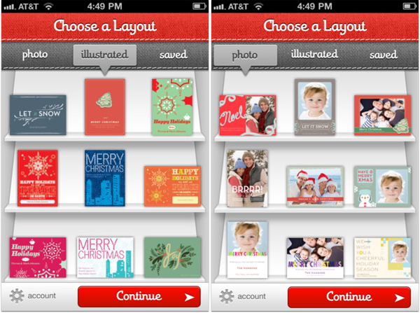 Sincerely Ink Holiday Card App for iPhone iPad Android