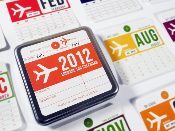 2012 luggage tag calendar