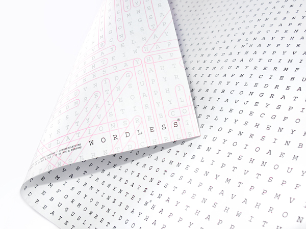 Wordless Universal Word Search Wrapping Paper - Two-Sided Solutions