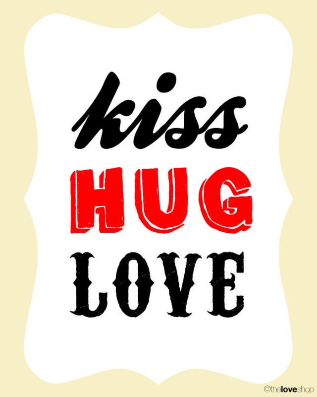 Kiss Hug Love by TheLoveShop