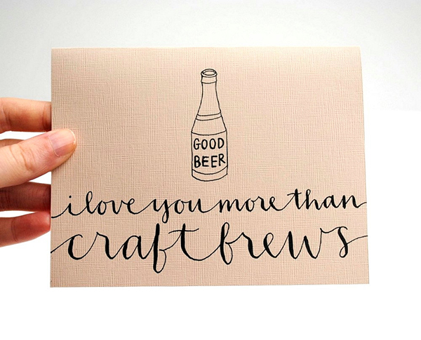 Beer Lover's Handwritten Card by Sparrow Nest Script
