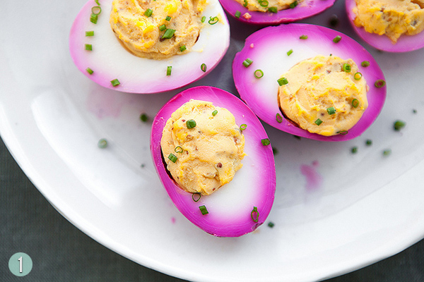 Pink Deviled Eggs by The Year in Food