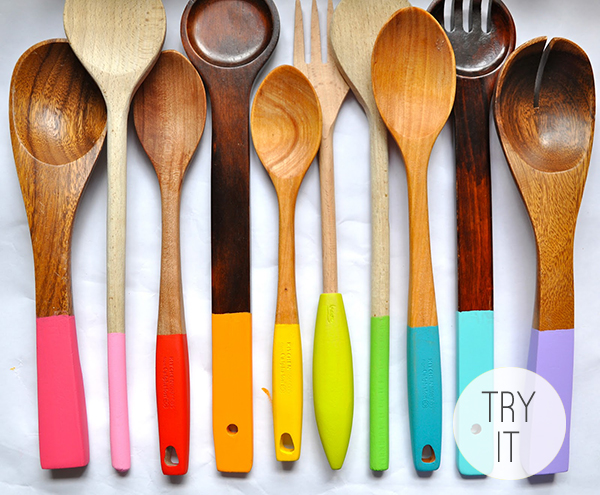 Painted Wooden Spoons by Little Bit Funky