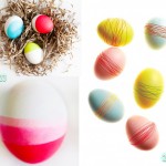 Neon Dipped Eggs and Thread wrapped eggs