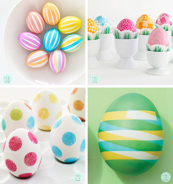 Washi Tape and double-stick Tape Easter Eggs diys