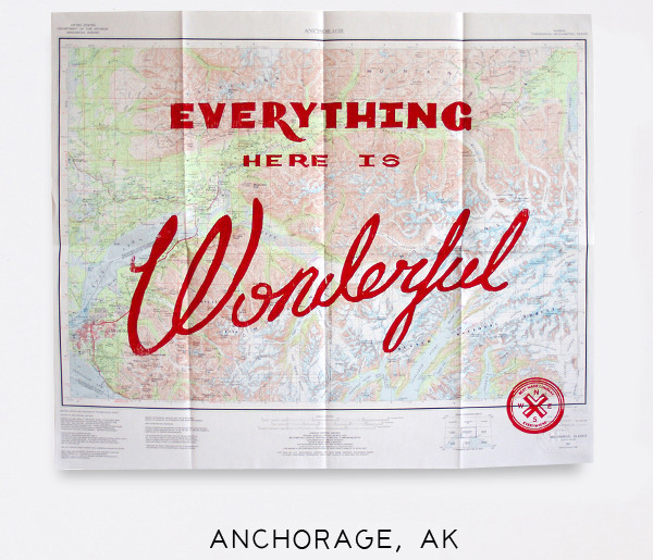 Wonderful Silk Screened Maps by Best Made Company - Anchorage