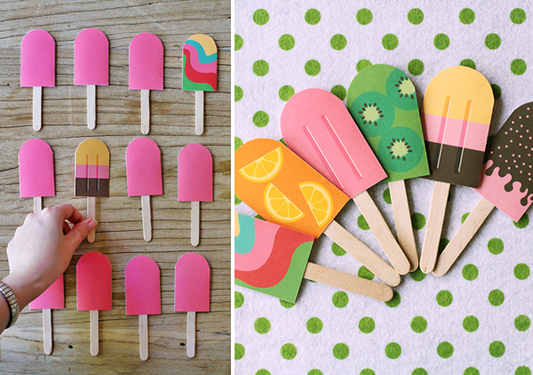 DIY Paper Popsicle Memory Game by Eat Drink Chic