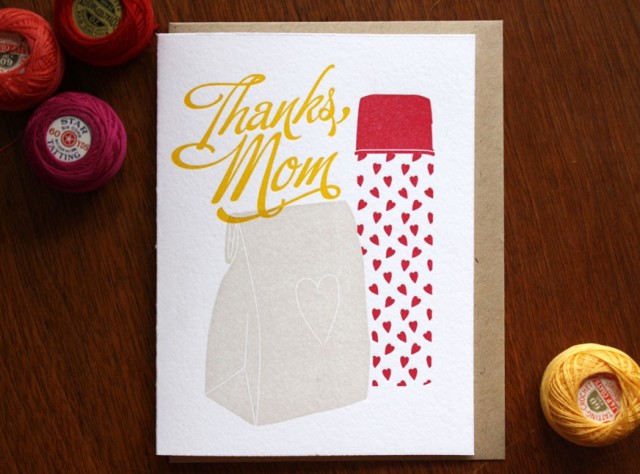 Thanks Mom Mother's Day Card by Printerette Press