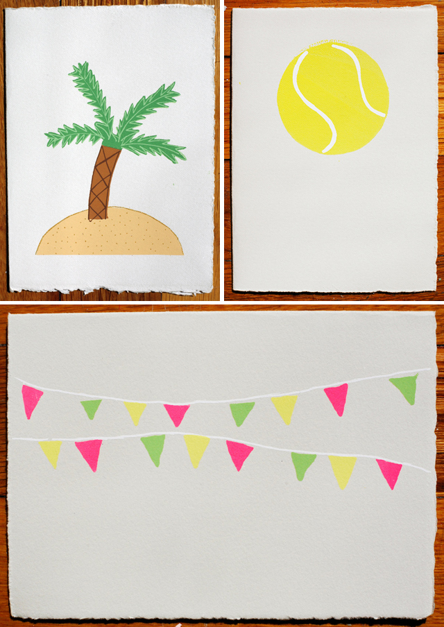 Summer Cards by Gold Teeth Brooklyn - Palm, Tennis, Flags