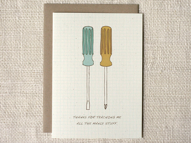 Manly Stuff Father's Day card by Wit & Whistle