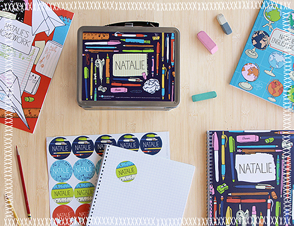 Back-to-School Personalized Supplies designed by Julia Rothman