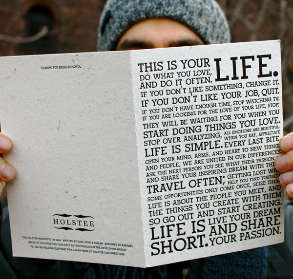 Holstee Manifesto Greeting Card