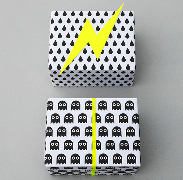 Solid Black and White Wrapping Paper / Gift Wrap